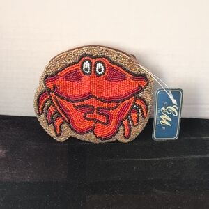 Red Beaded Crab Mini Bag